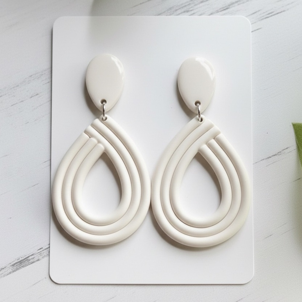 Tiered Teardrop Studs - Handmade Earrings